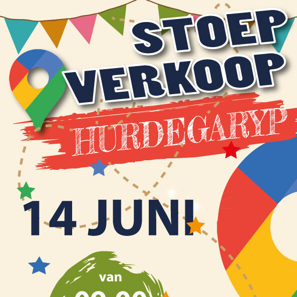 Komende zondag 14 juni dé Stoepverkoop van Hurdegaryp.